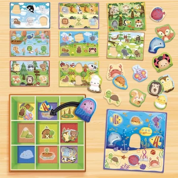Lärande spel - Lisciani - 92772 - Montessori - 3D - 50 former av självrättning