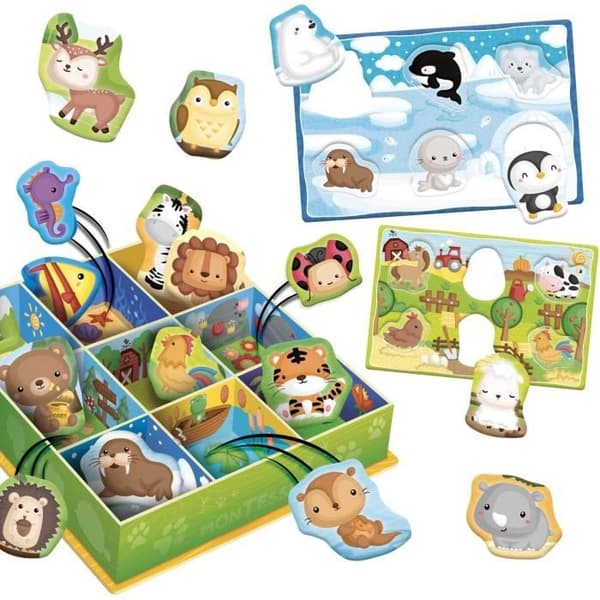 Lärande spel - Lisciani - 92772 - Montessori - 3D - 50 former av självrättning