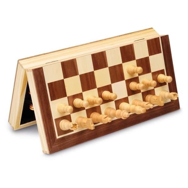 Magnetiskt schackspel i trä