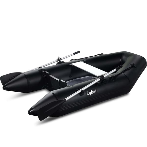 Lille gummibåd 235cm | For 2 personer | Aluminium klud | Lyfco - Sort