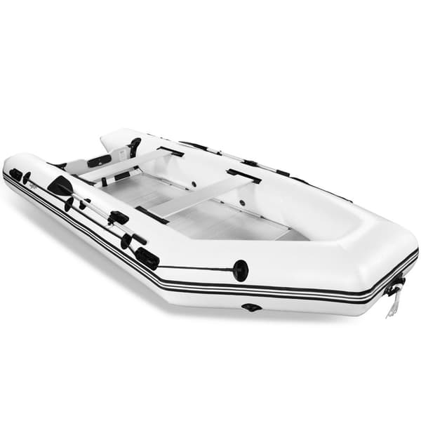 Stor gummibåd 430cm | For 7 personer | Aluminium klud | Lyfco - Hvid