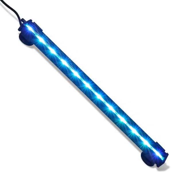 vidaXL LED-undervandslampe til akvarie 32 cm boblefunktion RGB-farver