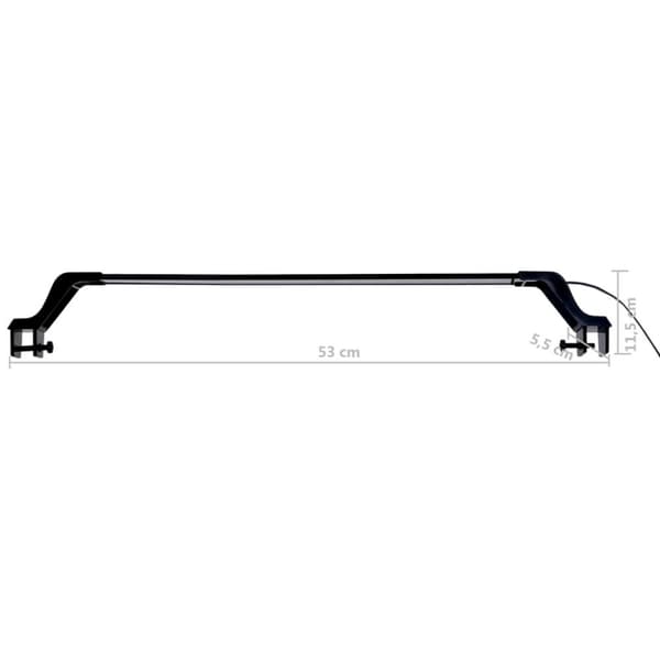 vidaXL Akvariebelysning med klämmor 55-70 cm blå och vit