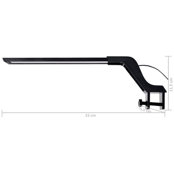 vidaXL Akvariebelysning med klämma 35-55 cm blå och vit