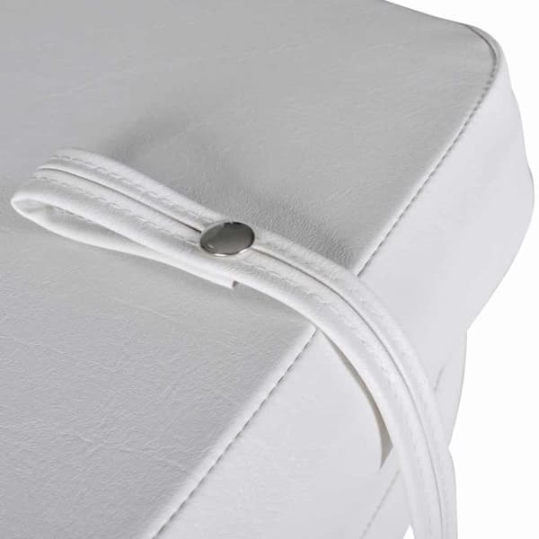 vidaXL Sammenleggbar båtstol med ryggstøtte blå-hvit pute 41x36x48 cm