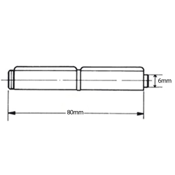 Hinge 80mm Steel drop profile weldable removable pin