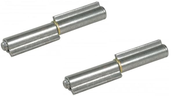 Hængsel 60 mm stål med dråbeprofil, svejsbar, aftagelig stift - sæt med 2 stk.