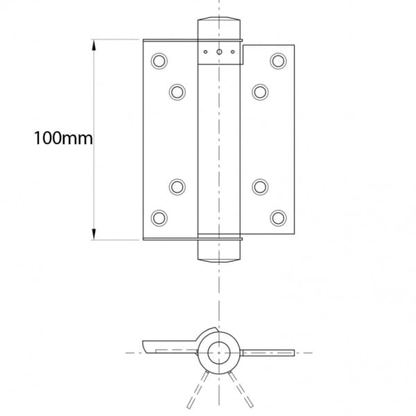 Hængselsfjeder 100mm Forzinket - 1par