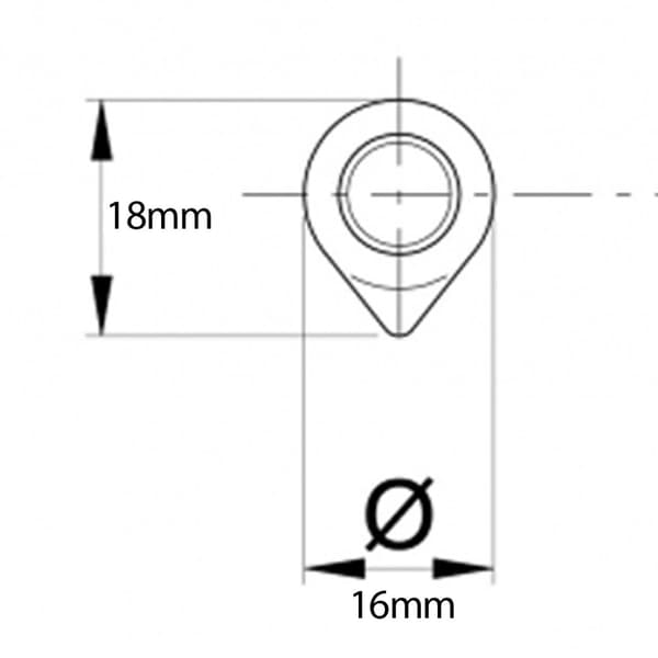 Hinge 120mm Stainless drop profile weldable fixed pin