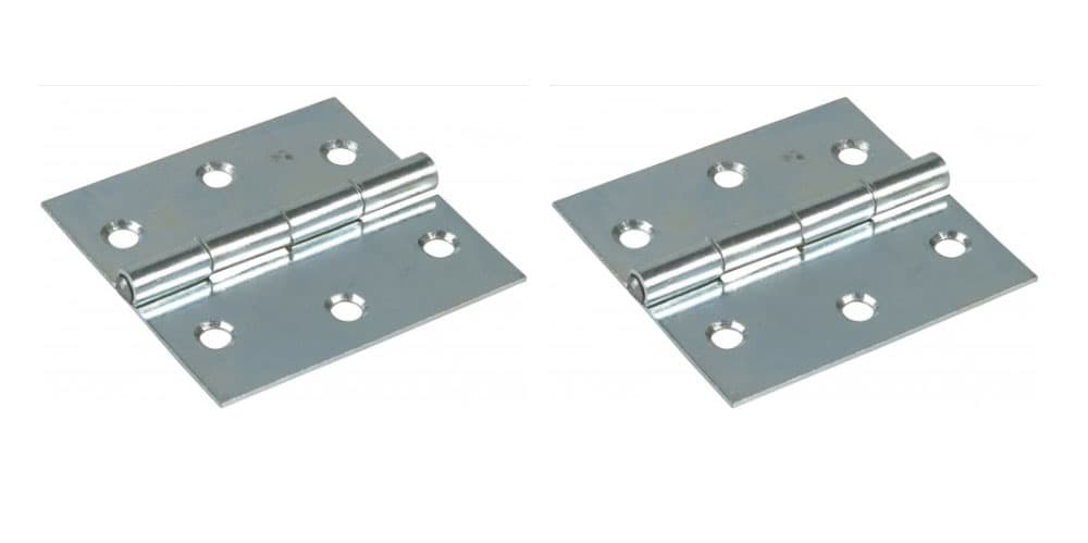 Förzinkat stålgångjärn 40 mm x 40 mm Heavy Duty fyrkantig skruv på gångjärn (set med 2)