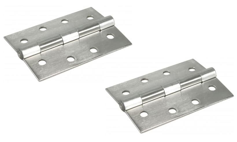 Gångjärn kraftigt 75x50mm Fast stift rostfritt stål -1 par - 2st
