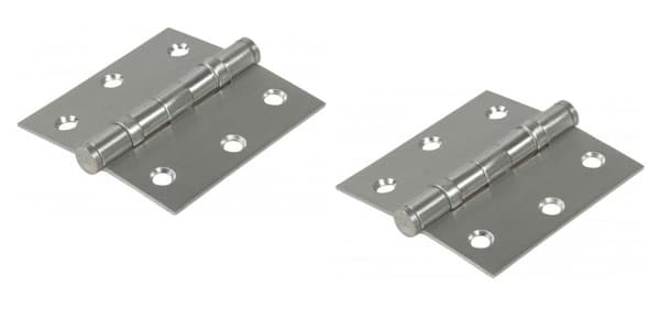 Hinge heavy duty 76x64mm c/w 2 ball bearings stainless steel - 1 pair - 2pcs