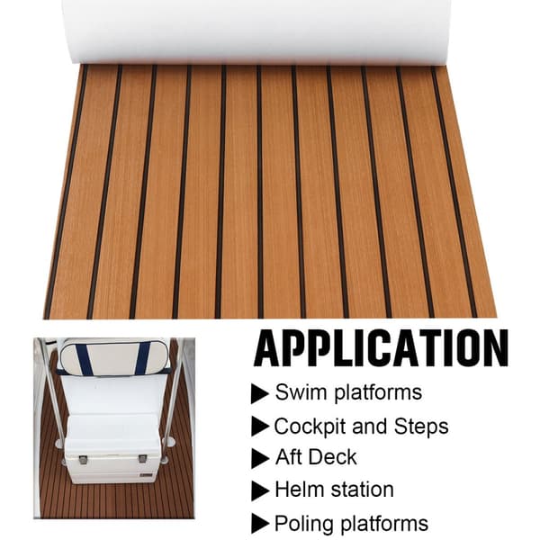 230x90cm 6MM EVA Foam Båt Yacht Golvmatta Matta Däck Teak