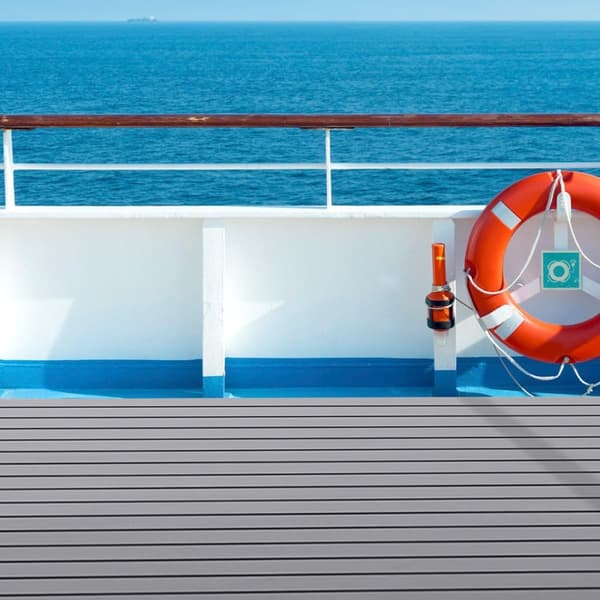240x60cm EVA-skumgolvmatta Däckmatta Självhäftande Yachtbåt Grå