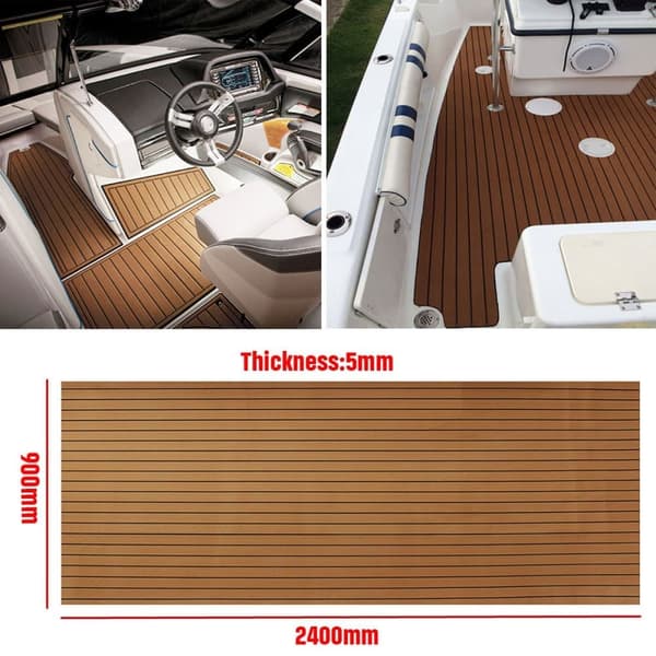 240 cm x 90 cm x 5 mm EVA-skummatta Golvbeläggning Golvdäck Båt Yachtmatta Självhäftande matt
