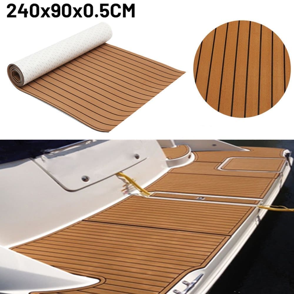 240 cm x 90 cm x 5 mm EVA-skummatta Golvbeläggning Golvdäck Båt Yachtmatta Självhäftande matt