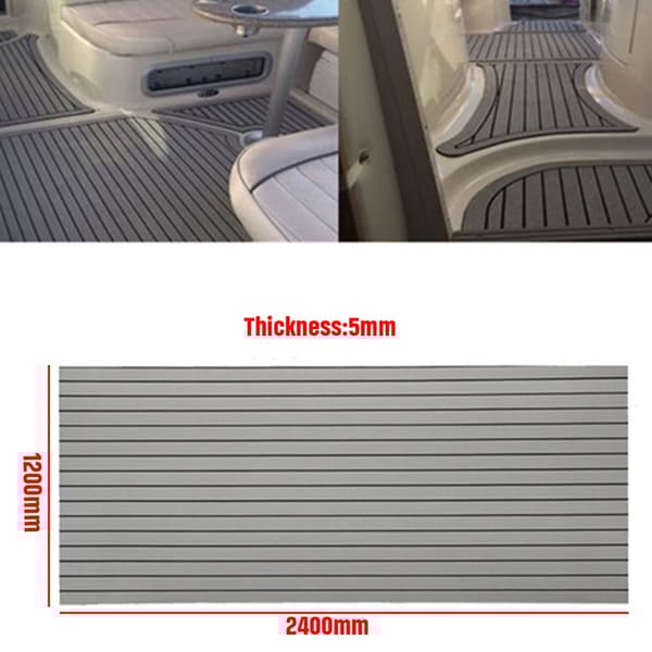 EVA Skum Faux Teak Sheet Båt Yacht Syntetisk Teak Decking, 1200mmx2400mmx5mm