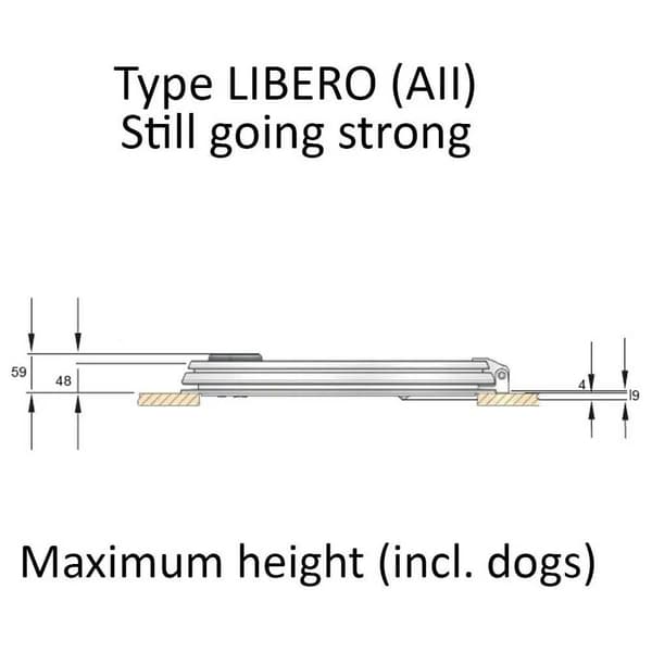 Vetus Libero Hatch 55 Mm Silver 500 x 500 mm