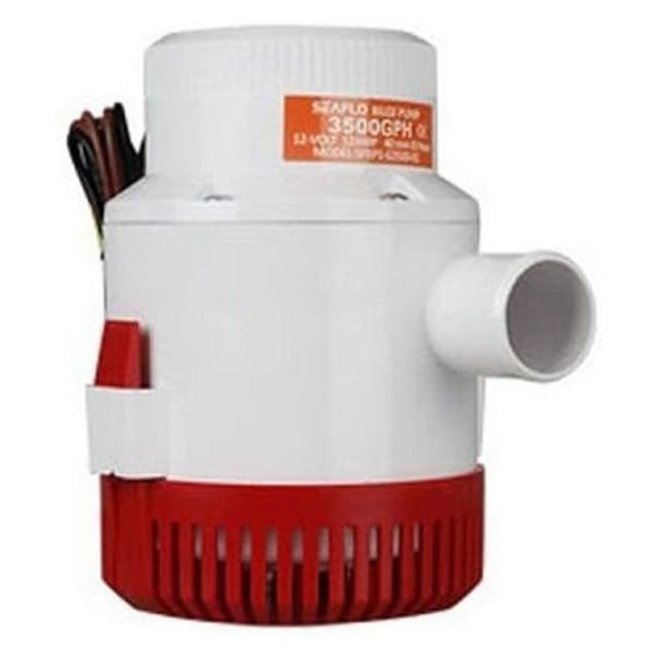 Seaflo Dykpumpe 3500 Gph 24v 8a Rød,Hvid 182 x 139 mm