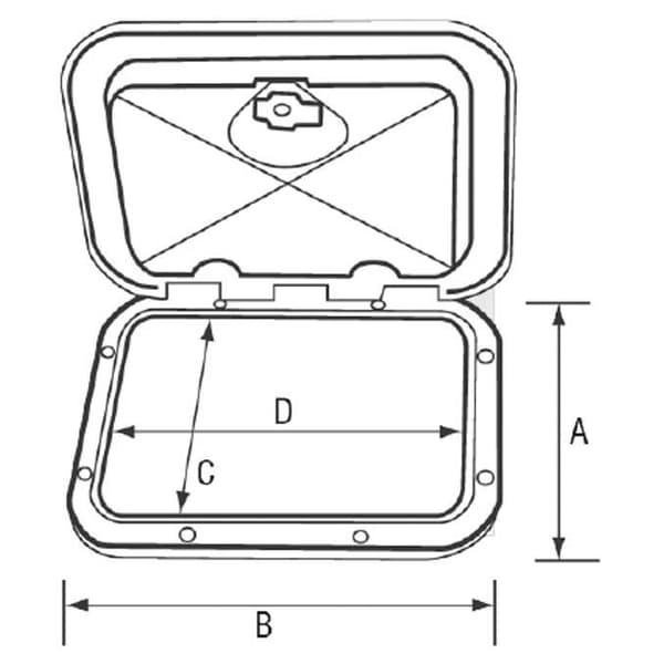 Nuova Rade Top Line With Lock 353x606 Mm Valkoinen