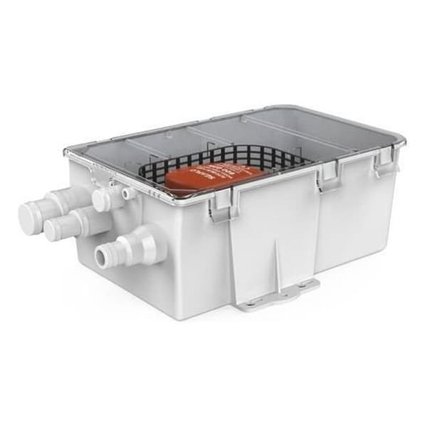 Seaflo Brusekumme Med Pumpe 750 Gph 12v 3a Hvid 334 x 215 x 112 mm
