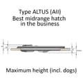Miniatyrbillede 3 af 3: Vetus Luge Altus Transparent 507 x 507 mm