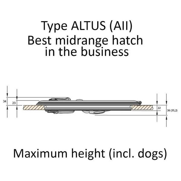 Vetus Luge Altus Transparent 507 x 507 mm