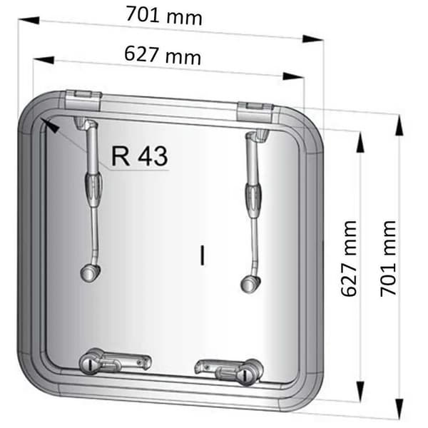 Vetus Luge Altus Transparent 507 x 507 mm
