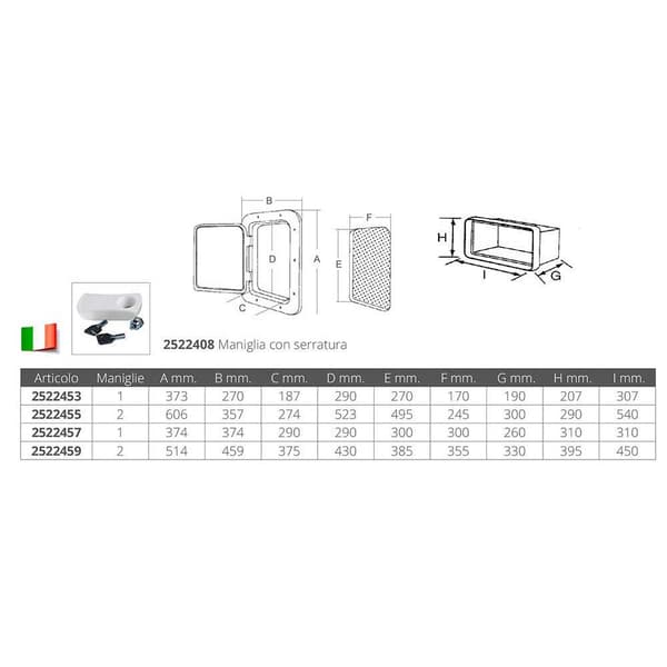 Can-sb Opbevaringsluge Transparent 270 x 373 x 190 mm