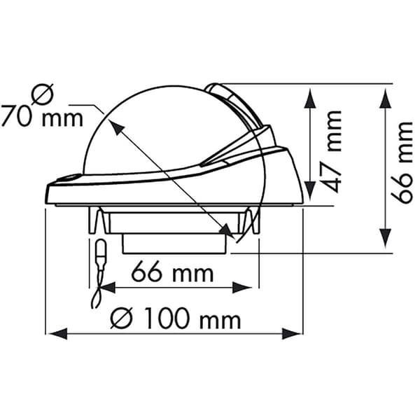 Plastimo Flush Mount Kompas Offshore 75 Søvfarvet 100 x 66 mm