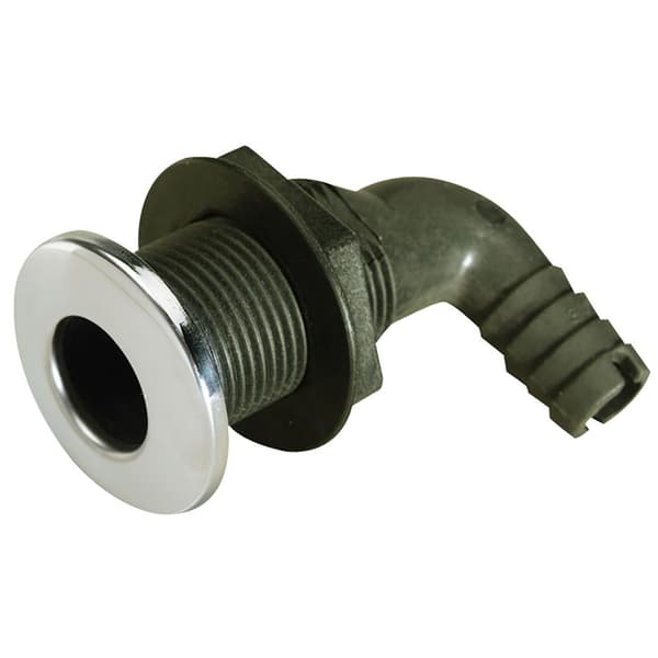 Seachoice Stainless Steel Covered 90 Thru-hull Brun 28.6 mm