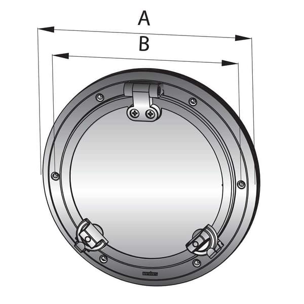 Vetus Aluminiumport Pw221 A1 Silver 260 mm