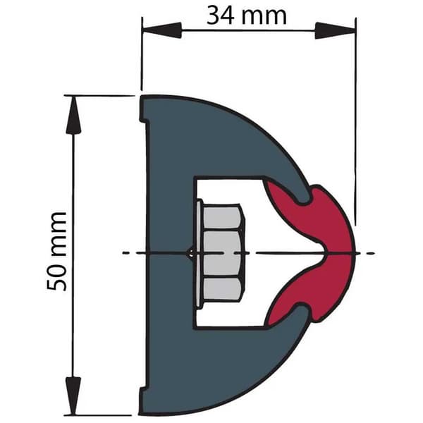 Vetus Vinyl Gnidningsbånd Haro 20 M Sort 60 x 35 mm