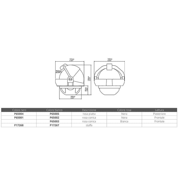 Plastimo Kompas Med Sort Konisk Kort Offshore 105 Søvfarvet 140 x 134 mm