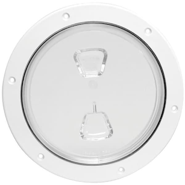 Beckson Marine Klar Dækplade Screw-out 4´´ Hvid