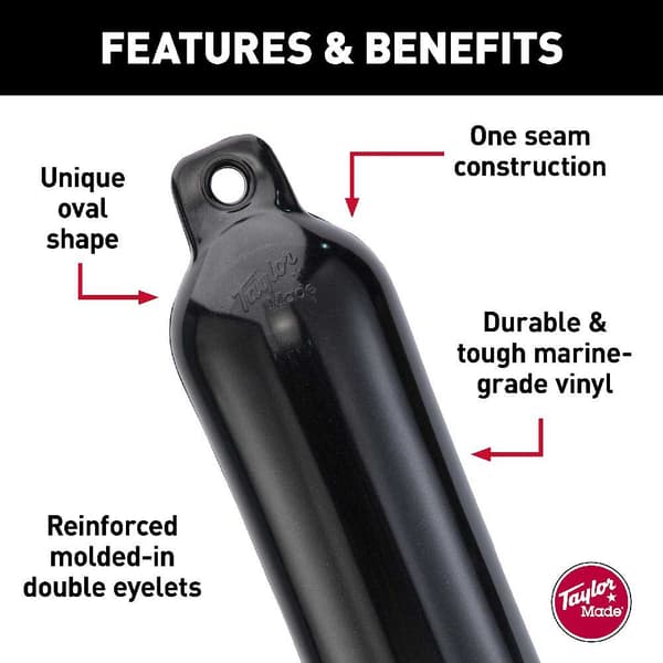 Taylor Uppblåsbar Vinylskärm Hull Gard® Svart 6.5 x 23´´