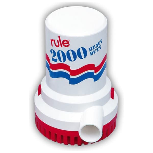 Rule Pumps Manuell Pump Med Hög Kapacitet Standard Sieres 2000gph 24v Vit