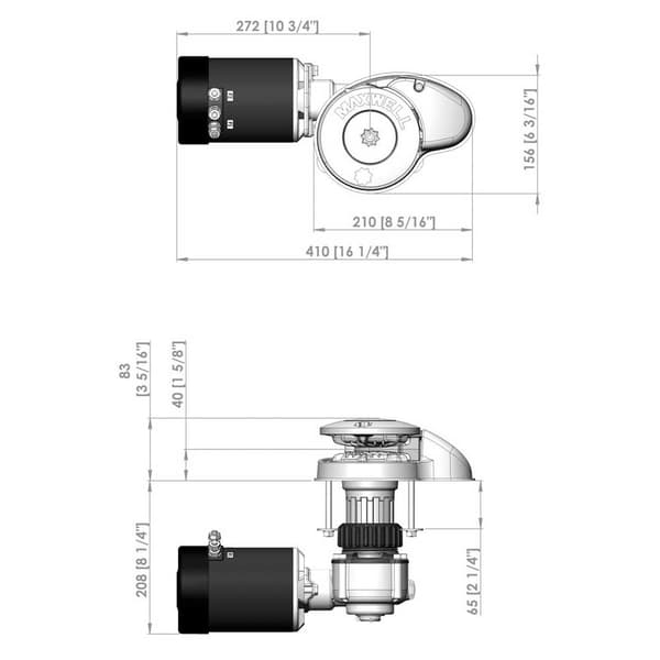 Maxwell Ankerspil Only Gypsy Rc8-8 12v 1000w 65tdc Cw Søvfarvet