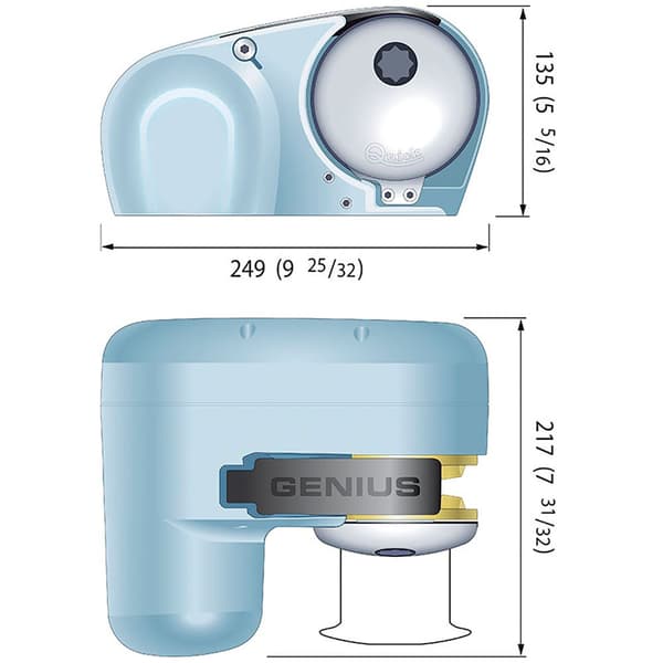 Quick Italy Ankerspil Med Skive Genius Gp2 800w 12v 8 Mm Grå