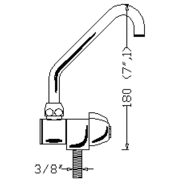 Elettrogas Aravon Drejelig Vandhane I Forkromet Messing 14 Mm Søvfarvet 3/8´´