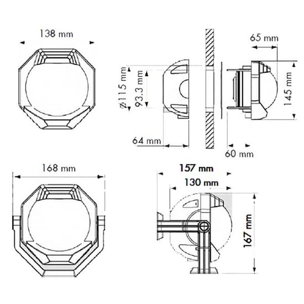 Plastimo Kompas Konkurrence 130 Vertical Vertical Transparent