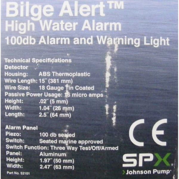 Johnson Pump Højvandsalarm Med Ultrakontakt Bilge Alert 189-72303 Sort 12V