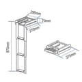 Miniatyrbillede 2 af 2: Lalizas Stainless Steel Platform Telescopic Grå 3 Steps