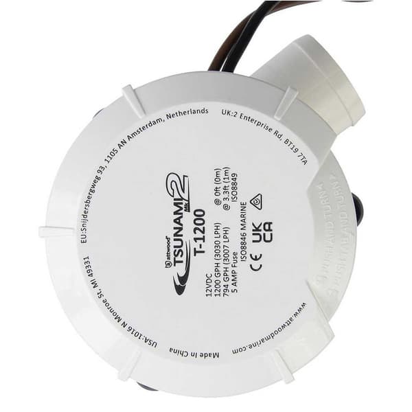 Attwood Lænsepumpe Tsunami Mk2 1200 3120l/h 12v Transparent 112 x 115 x 101 mm