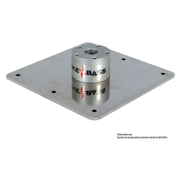 Pike N Bass Stål Fyrkantig Bas Pedestal Silver