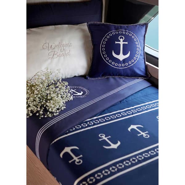 Marine Business Pude Santorini Welcome On Board Blå 40 x 60 cm