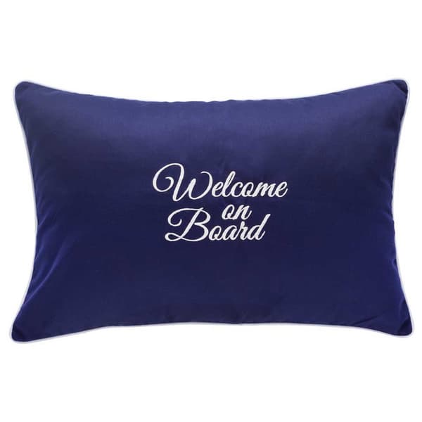 Marine Business Pude Santorini Welcome On Board Blå 40 x 60 cm