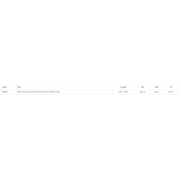 Nuova Rade Gaff Telescopic Silver 83-124 cm
