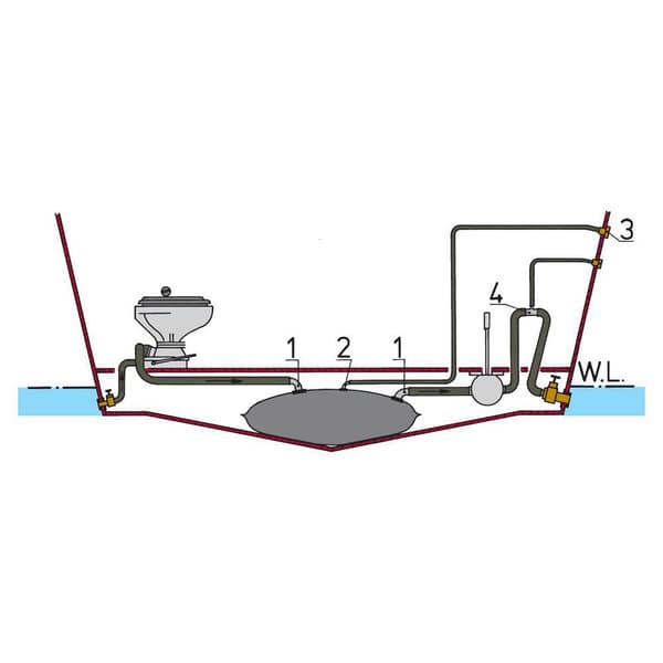 Vetus Fleksibel Sanitærvandsbeholder Tankv 55l Hvid 68 x 78 cm