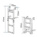Pikkukuva 2 / 2: Lalizas Folding Transom Mount Hopeinen 2+2 Steps